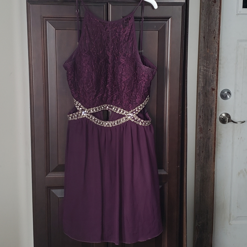 Plum homecoming dress
